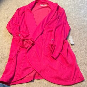 Chico's Pink Open Front Cardigan